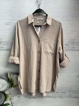 Рубашка New Season 8602 beige - делук