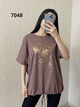 Футболка Fsn 7048 brown - делук