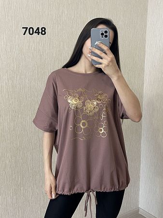 Футболка Fsn 7048 brown - делук