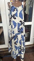 Сарафан Saimeiqi 132459 white-l.blue - делук