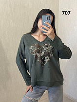 Свитер Fsn 707 green - делук