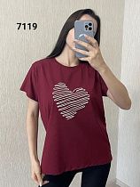 Футболка Fsn 7119 wine - делук
