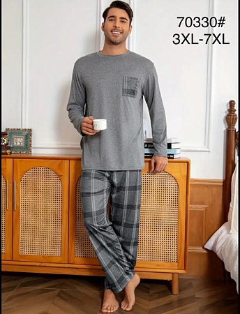 Пижама Brilliant B70330 grey - делук