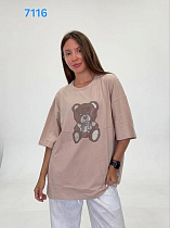 Футболка Fsn 7116 beige - делук