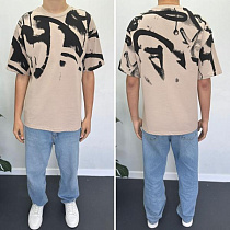 Футболка I8Denim 90569 beige - делук