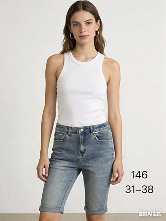 Шорты Newjeans 146 l.blue - делук