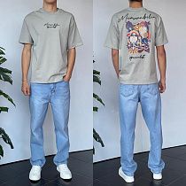 Футболка Three Black 2178 grey - делук