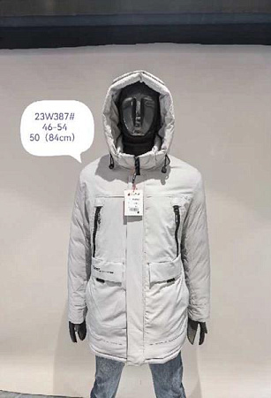 Пуховик Newe Esto W387 l.grey - делук