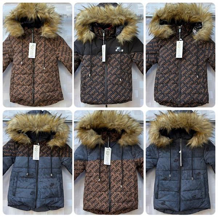 Куртка Shon S1647 brown - делук