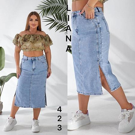 Юбка Liana Denim 423 l.blue - делук