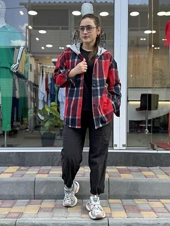 Рубашка Jjf 7732 red - делук