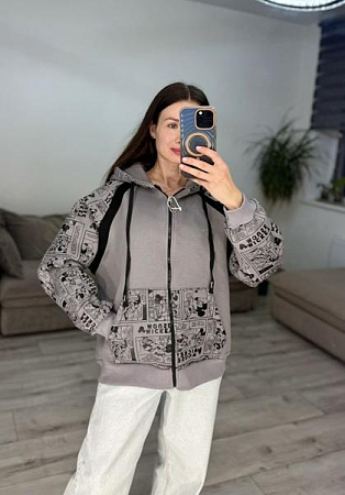 Кофта Спорт S.Style 621-1 grey - делук