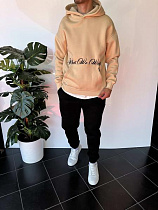 Худи Three Black 2326 beige - делук
