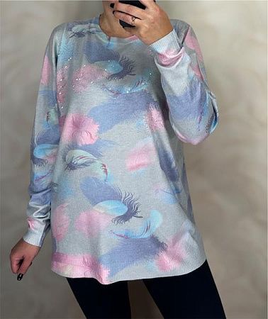 Свитер Levisha 25215 l.grey - делук