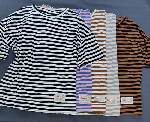 Футболка Lora LR1208 white-l.blue - делук