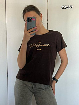 Футболка Fsn 6547 brown - делук