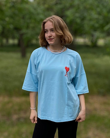 Футболка Mary Brand 526 l.blue - делук