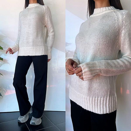 Свитер Three Black Women TB104 white - делук