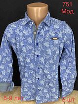 Рубашка Надийка 751 l.blue (5-9) - делук