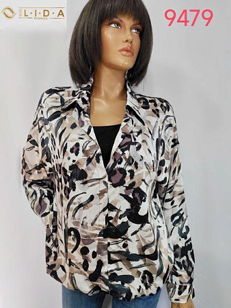 Рубашка Lida 9479 beige - делук