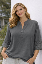 Блузка Elena&Vika 26106 d.grey - делук