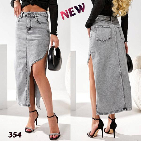 Юбка Liana Denim 254 l.grey - делук