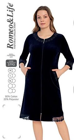 Халат Cotpark 3793 navy - делук