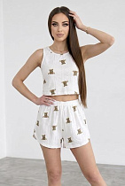 Пижама Trikotag 195 white-brown - делук
