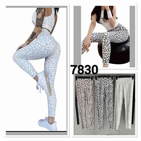 Лосины Mmc Clothes 7830 white-grey - делук