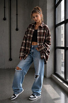Рубашка Karolina KR746 brown - делук
