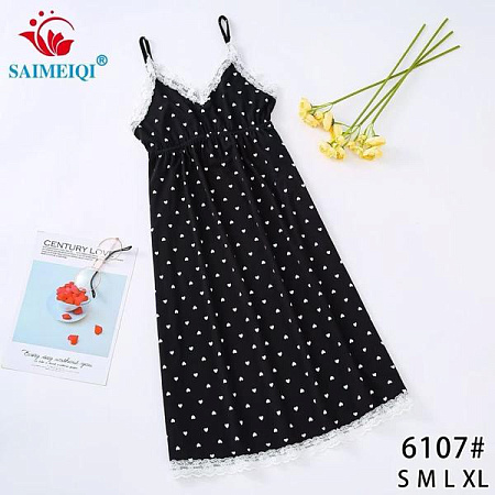 Ночнушка Estima 6107 black-white - делук