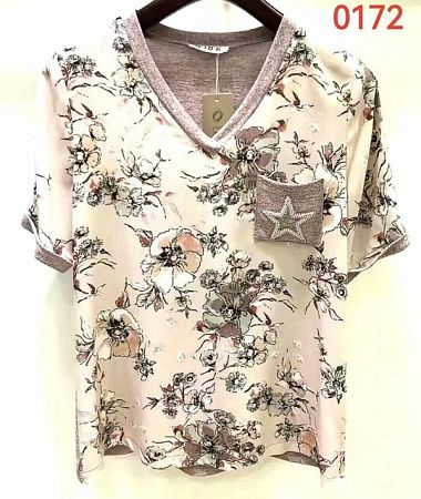 Футболка Lida 0172 beige - делук