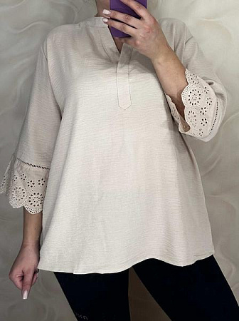 Блузка Levisha 26105 beige - делук