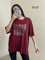 Футболка Fsn 7117 wine - делук