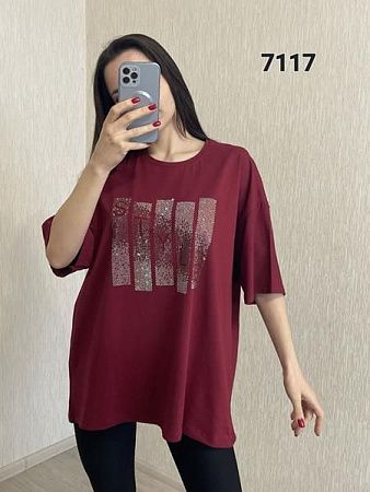 Футболка Fsn 7117 wine - делук