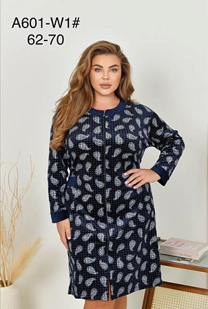 Халат Brilliant A601-W1 navy - делук