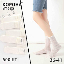 Носки Корона BY685 white - делук