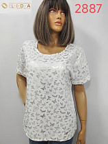 Футболка Lida 2887 silver - делук