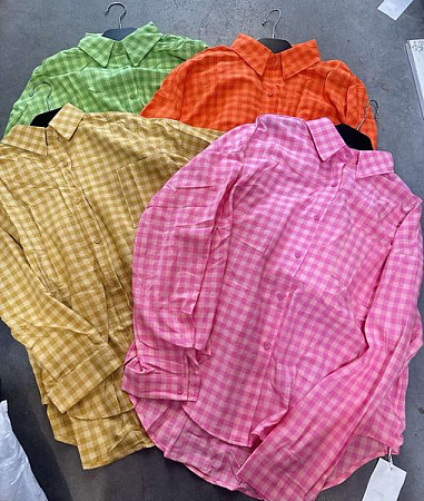 Рубашка Lora LR1021 orange - делук