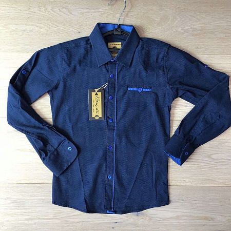 Рубашка No Brand 2137 navy - делук