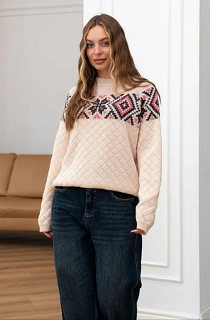 Свитер Liza Brend 1114 beige - делук