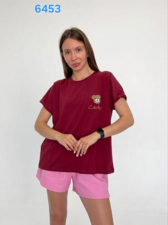 Футболка Fsn 6453 wine - делук