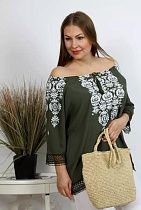 Блузка Global 1309 khaki - делук