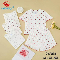 Пижама Estima 2430 white-grey - делук