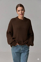 Свитер Lora LR816 brown - делук