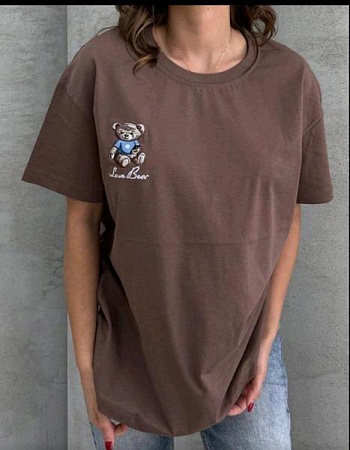 Футболка Lora LR1143 brown - делук