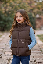 Жилетка Delfinka 602 brown - делук