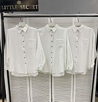 Рубашка Little Secret 234 white-grey - делук
