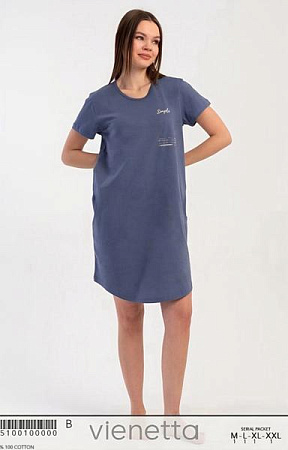 Ночнушка Trikotag T445 blue - делук