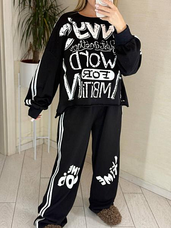 Костюм Спорт Lora LR864 black - делук